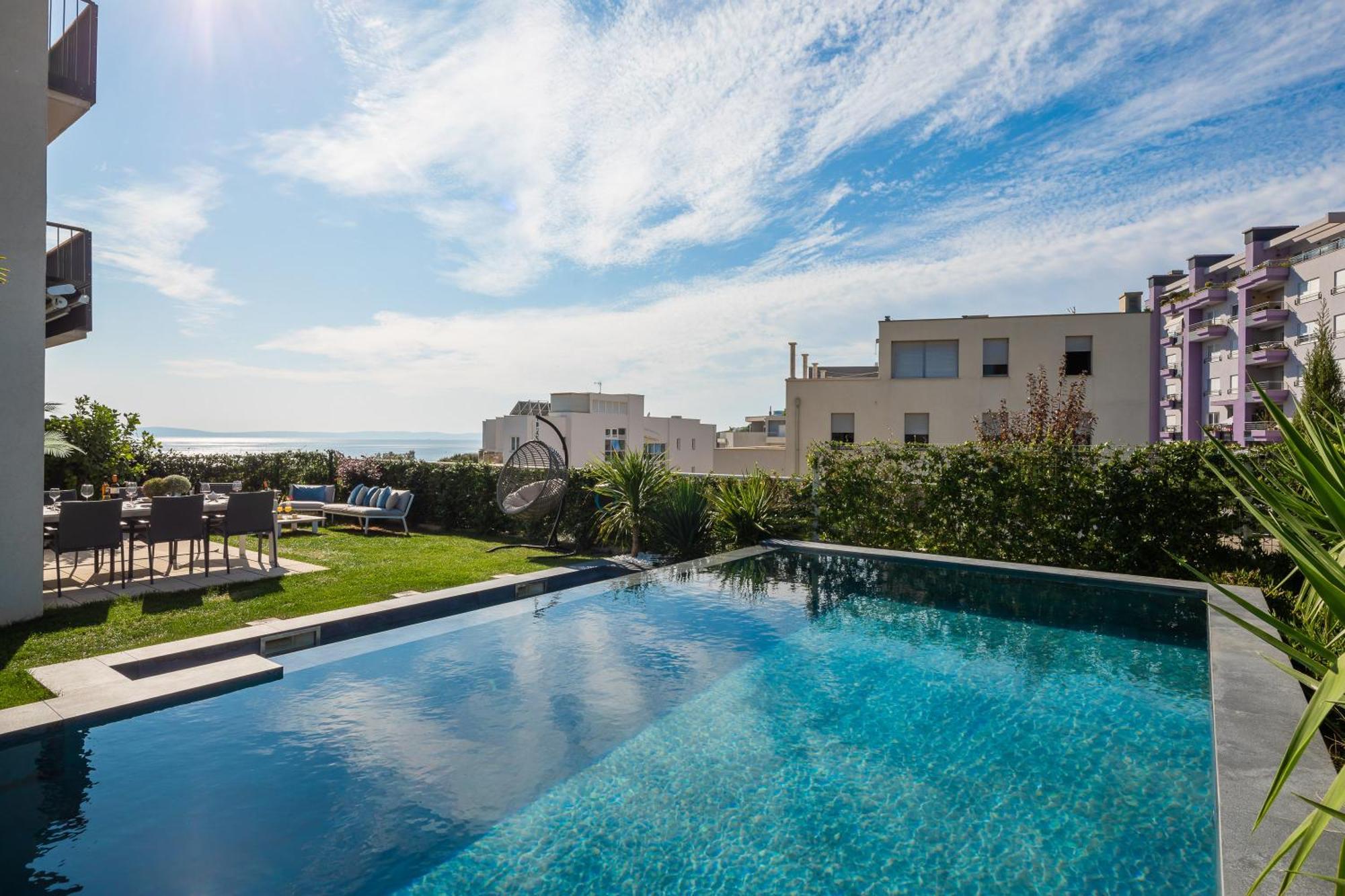 New Luxury Apartment With Private Heated Pool And Amazing Terrace With Seaview Split Eksteriør billede